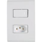 Cj. 1 Interruptor Simples 10A/250V e 1 Tomada 2P+T 10A/250V Tramontina Liz