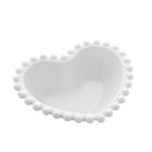 Cj 4 Bowls De Porcelana Coração Beads Branco 13x11x4Cm Bon Gourmet