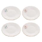 Cj.4 Pratos de Sobremesa de Porcelana Flower 19cm