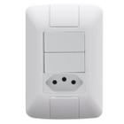 Cj 4x2 2 Interrupt Simpl 1 Tomada 2P+T10A ARIA BR TRAMONTINA
