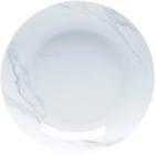 Cj 6 Pratos de Sopa de Porcelana Marble Rojemac Cinza 20X20X4Cm