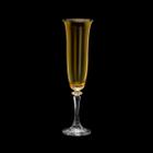 Cj. 6 Taças Champagne de Cristal Kleópatra Topázio 175ml