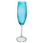Cj.6 Taças em Cristal p/Champagne Gastro Azul Turquesa 220ml