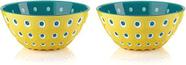Cj de 2 bowls ø12cm em acrilico amarelo-água marinha - le murrine - guzzini