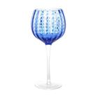 Cj jogo 2 Taças p/Vinho de Vidro Orquidea Azul 450Ml Wolff