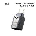 Clamper Pocket 2 Pinos 10a - Protetor Raios Surtos - Preto