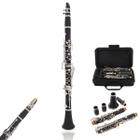 Clarinete Com Teclas Niquelada Sib 17 Chaves Com Case Luxo