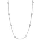 Clássico M-3353-16 Colar Ligado Sterling Feminino com Roun