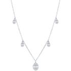 Clássico M-6925 Feminino Sterling Prata Baguete CZ Charms Ne