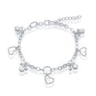 Clássico S-4460 Feminino Prata Esterlina Multi Charm Bracelete