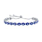 Clássico T-8018 Esmalte Azul Feminino Evil Eye Hamsa Bolo Brace