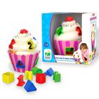 Classificador de Formas Cupcake - Brinquedo Educativo para Crianças a partir de 12 Meses