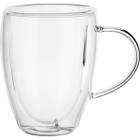 CLEAR CANECA 11x12x9cm 270ml BOROSILICATO TRANSP PAREDE DUPLA - NH