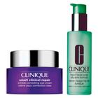 Clinique Sabonete Líquido + Anti-Idade para Olhos Kit - Liquid Facial Soap Oily Skin + Smart Custom Repair Eye Treatment