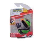 Clip Go Bola e Figura Pokemon Zorua e Dusk Ball