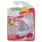 Clip Go Poke Bola e Figura Pokemon Scorbunny E Premier Ball (3427)