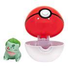 Clip n Go Boneco Pokémon Mini Figura Bulbasaur e Poke ball