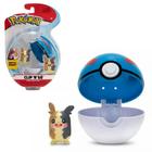 Clip n Go Boneco Pokémon Mini Figura Morpeko e Great ball