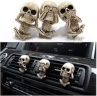 Clipe de ventilação para purificador de ar de carro Idefair Skull Decor em estilo gótico