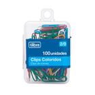 Clips Colorido 2/0 com 100 Unidades - Tilibra