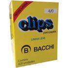 Clips De Papel 4/0 Linha Leve com 420 unidades Bacchi