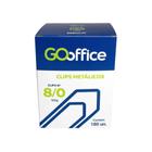 Clips De Papel Gooficce 8/0 Com 180 Unidades 500G