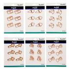 Clips de Papel Rose Gold Metal Formato Sortido 6 Unidades Interponte