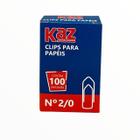 Clips p.papeis n. 2/0 - kaz com 100 unidades