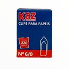 Clips p.papeis n. 6.0 - kaz com 220 unidades