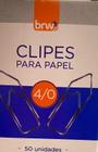 Clips Para Papel - 4/0 - 50 Unidades - BRW