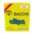 Clips Para Papel 6/0 Bacchi Caixa Com 220 Unidades