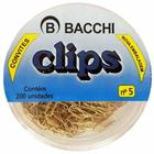 Clips para Papel Nº5 Dourado Bacchi 200 Unidades