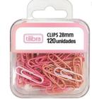 Clips Tilibra 28mm Rosa Pastel 120 Unidades