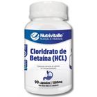 Cloridrato de betaina (hcl) 1500mg 90caps nutrivitalle