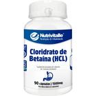 Cloridrato de betaina (hcl) 1500mg 90caps nutrivitalle