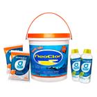 Cloro p/ Piscina 10kg 3em1+2 barrilha 2kg +2 clarificante 1lt