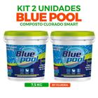 Cloro Piscina Smart Multiação 7,5kg Blue Pool 02 und Kit - Astralpool