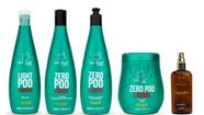 Clorofitum Zero Poo Shampoo e Co-Wash e Ativador de Cachos e Máscara e Cauterizador 100 ml