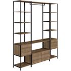 Closet 3 Estantes Industrial Steel Quadra Artesano 180 cm (largura) MDP Vermont Estrutura Aço Preto