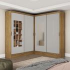 Closet Casal Duplo Belém 4 Portas com Espelho 4 Gavetas Carioca Móveis