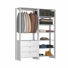 Closet com 1 Cabideiro, 3 Gavetas e 7 Nichos EY102-103 Linha Yes Emovell