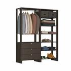 Closet com 1 Cabideiro, 3 Gavetas e 7 Nichos EY102-103 Linha Yes Naturart