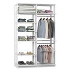 Closet com 7 Prateleiras 2 Cabideiros Branco Lilies Móveis - BE Mobiliário