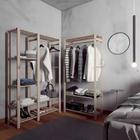 Closet Duplo Design Araras Industrial Pinus Expositor