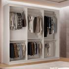 Closet Light 3 prateleiras e 6 cabideiros convencional MDF Moderna