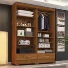 Closet Modulado 2 Peças 2 Gavetas Smart Versatile Espresso Móveis