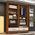 Closet Modulado 2 Peças 2 Gavetas Smart Versatile Espresso Móveis