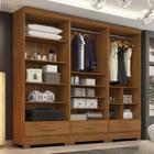 Closet Modulado 3 Peças 3 Gavetas Smart Versatile Espresso Móveis