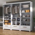 Closet Modulado Abel 3 Gavetas Branco/Nature - Moville - Rodial