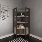 Closet Modulado Aberto - Estante de Canto 70,5x70,5cm com 5 Prateleiras AZ1020 Tecno Mobili